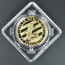 Новый продукт 40 мм позолоченный Litecoin монета крипто с отжимом чехол металлическая памятная монета для коллекции 2024 - купить недорого