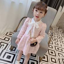 Vestido de otoño para niñas, ropa de manga larga con botones, 2-7 años 2024 - compra barato