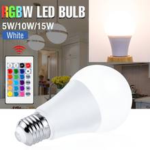 LED RGB Bulb E27 Smart Control Lamp 220V Dimmable Light Bulb 240V 5W 10W 15W LED Lampara For Home Party Decorative RGBW Lamps 2024 - buy cheap