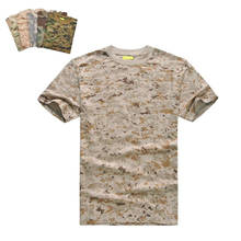 Camiseta de camuflaje de caza para hombre, camiseta de combate táctico del ejército transpirable, ropa deportiva militar, camisetas Multicam para exteriores 2024 - compra barato
