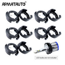 Adaptador de faros LED H7 para coche, soporte de bombilla con Clip para lámpara, Base para Ford KUGA, VW, Passat B6, Alfa Romeo, Renault, Megane, 10 Uds. 2024 - compra barato