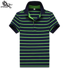 polo shirt men Summer new stripe Cotton mbroidery Top Men's short-sleeved polo shirt Mens business casual polo shirt 8819 M-4XL 2024 - buy cheap