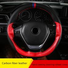Car steering wheel cover DIY Hand sewing Steering-Wheel Case Fit Car for diameter 38cm With Needles and Thread 2024 - buy cheap