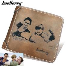 2020 Men Wallets Photo Engraving High Quality Male Purse Vintage Card Holder Brand PU Leather Wallet For Men Portomonee Carteria 2024 - buy cheap