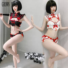 Open Bra Qipao Uniform Erotic Cosplay Sexy Costume Clothes for Sex Cheongsam Underwear Set Porno Roleplay Female Fetish Lingerie 2024 - buy cheap