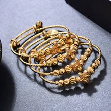 24K Gold Jewelry Bangles for Boys Girlrs  Ethiopian African Dubai indian Bracelet Party bangle bridal wedding Gifts bracelets 2024 - buy cheap
