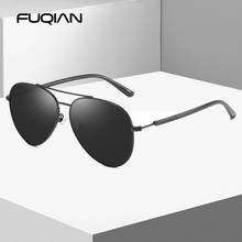 FUQIAN New Stylish Polarized Sunglasses Men Women Fashion Metal Pilot Sun Glasses Male Ultra Light TR90 Driving Shades UV400 2024 - buy cheap