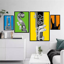 Retro Musical Instruments Picture Home Decor Nordic Canvas Painting Wall Art Classical Still Life Posters Prints for Living Room 2024 - buy cheap