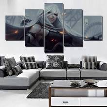 NieR: Automata-pintura en lienzo de 5 paneles, imágenes impresas en HD, del hogar para decoración moderna sala de estar, póster Modular, obra de arte de pared enmarcada 2024 - compra barato