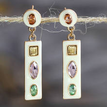 Fashion Resin Earrings for Women Wedding Party Gifts Bohemian Geometric Crystal Drop Dangle  Charm Jewelry Gift 2024 - buy cheap