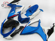 Carenado por pieza para motocicleta SUZUKI, kit de carenado por pieza para reparación de carrocería, color azul y blanco, para SUZUKI K6 GSXR750 R600 2006 2007 GSXR 600 750 06 07 2024 - compra barato