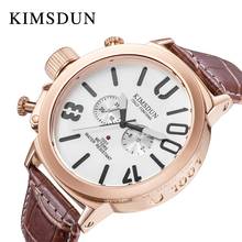Reloj mecánico automático Casual de lujo KIMSDUN, reloj grande de marca a la moda, correa de cuero para hombres, reloj Masculino militar, reloj Masculino 2024 - compra barato