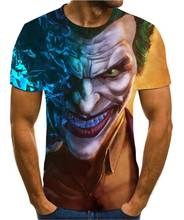 Summer Newest Clown 3d Printed T Shirt Men Joker Face Casual Male Tshirt Clown Short Sleeve Funny T Shirts Tops Tee 2024 - купить недорого