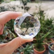 Bola de vidro facetada de cristal 2/3/4cm, artesanato fengshui, presente decorativo para casa, esfera, globo, adereços de fotografia 2024 - compre barato