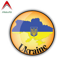 Aliauto Personality Car Sticker Ukraine Map Flag Round Label Waterproof Sunscreen Anti-UV Decal Automobile Styling,12cm*12cm 2024 - buy cheap
