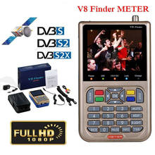 Medidor buscador de señal de satélite Digital V8, buscador de señal de TV, buscador con pantalla LCD de 3,5 pulgadas de alta definición, DVB-S2/S2X 2024 - compra barato