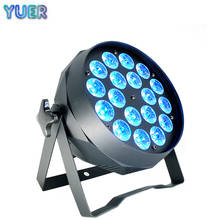 LED Aluminum Alloy Flat Par Light 18X18W RGBWA-UV 6IN1 Stage Effect Light DJ Disco Beam Par Light DMX512 Control Party Wash Lamp 2024 - buy cheap