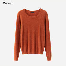 Marwin 2020 Новое поступление толстые уличные стильные однотонные свитера с круглым вырезом теплые мягкие женские зимние свитера высокого качества 2024 - купить недорого