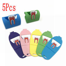 5pcs Dentist Gift Cute Dental Card Holder Colorful Rubber Teeth Molar Shape Phone Card Name Storage Dsiaply Stand For Clinic 2024 - buy cheap