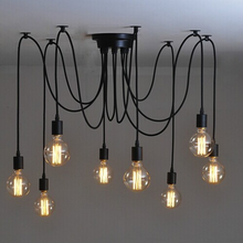 Лофт американский кантри Промышленный Склад Эдисон винтажные потолочные лампы для дома, 6 огней 8 ламп 10 огней 12 ламп 14 лампочек 2024 - купить недорого