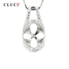 CLUCI 925 Sterling Silver Pearl Pendant Mounting for Women Jewelry Making Silver 925 Classic Charms Pendant SP036SB 2024 - buy cheap