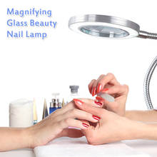 8X макияж тату увеличительная лампа ногтевого дизайна USB холодсветильник светодиодное нескользящее оборудование зажим настольное стекло лампа красота лампа 2024 - купить недорого