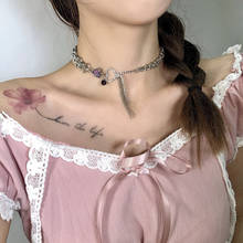 MWSONYA Fashion Korean Heart Necklace Crystal Heart Tassel Pendant for Women Rhinestone Chain Temperament Necklace Party Jewelry 2024 - buy cheap
