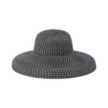 Chapéu retrô redondo grande, chapéu de palha preto e branco para mulheres, venda por atacado 2024 - compre barato