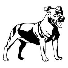 Adesivo de decoração automotiva estiloso de cães de estilete, adesivo pvc à prova d'água preto/branco, 18cm * 16cm 2024 - compre barato