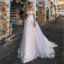 Vestido de boda Sexy con espalda descubierta y hombros descubiertos, traje de encaje de talla grande, vestidos de novia, corsé de princesa 2021 2024 - compra barato