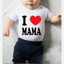 New Born Baby Clothes Baby Jumpsuit  Onesies Clothes Cotton Short Rompers Printing Love Mama rompers Newborn Toddler Romper 2024 - buy cheap