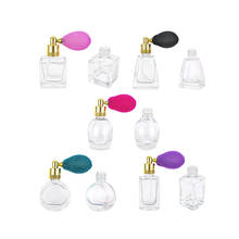 10ml Vintage Mini Glass Spray Perfume Bottle with Gold Metal Cap Short Atomizer Refillable Small Jars 5 Different Shape 5pcs/bag 2024 - buy cheap