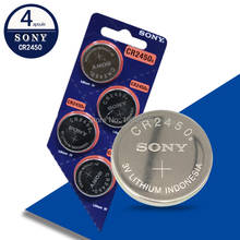 Sony-bateria botão original cr2450, 4 unidades, kcr2450 5029lc lm2450, célula tipo moeda, bateria de lítio para relógio, brinquedo eletrônico remoto 2024 - compre barato