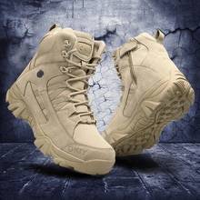 Men Tactical Boots Army Boots Mens Military Desert Waterproof Work Safety Shoes Climbing Hiking Shoes Ankle Men Outdoor Boots 2024 - buy cheap