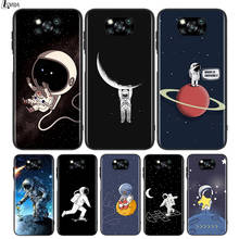 Capa de astronauta para espaço, capa preta para celular xiaomi mi mix 3 a3 a2 a1 poco m3 m2 c3 x3 x2 nfc f2 f1 cc9 cc9e pro 2024 - compre barato