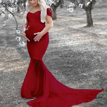 Новые тюлевые платья для беременных для фотосессии Платья с коротким рукавом длинное платье для беременных летние платья для беременных женщин одежда 2024 - купить недорого