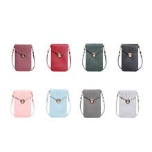 Mini Crossbody Cell Phone Pouch Purse PU Leather Shoulder Bag with Touch Screen Window 2024 - buy cheap