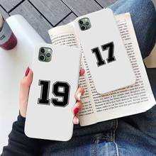 Football Lucky number And letter Phone Case Candy Color for iPhone 6 7 8 11 12 s mini pro X XS XR MAX Plus 2024 - buy cheap
