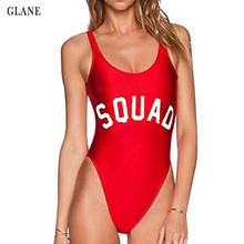 2017 Hot Women Sexy Sport Off Shoulder Swimwear Ruffle Female Bathing Suit Monokini Thong Swimwear One Piece Letter Swimsuit 2024 - buy cheap