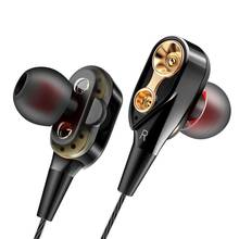 Wired Dual Drive Stereo Earphone High Bass In-Ear Earphone With Micphone Computer Earbuds For Xiaomi Samsung Huawei Cell Phone 2024 - buy cheap