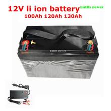 12V 100Ah 120Ah 130Ah Lithium li ion battery pack for UPS solar storage sytem solar panel golf trolley motor caravan+10A charger 2024 - buy cheap