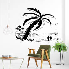 Cartoon Coconut Tree Nursery Wall Stickers Vinyl Art Decals Living Room Bedroom Wall Decal naklejki stickers muraux 2024 - buy cheap