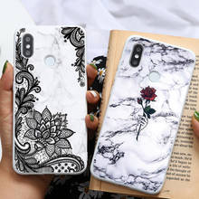 Marble Flower Cover Funda For Xiaomi Redmi Note 9 8 Pro 9S 8T 5 6 7 7A Mi A3 A1 A2 8 9 SE Lite 9T CC9 CC9e Play Note 10 TPU Case 2024 - купить недорого