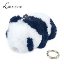  Keychain Plush Panda Doll Key Chains Fur Pompom Pendants Bag Decoration Car Key Ring Accessories Fashion Baby Toy Gifts 2024 - buy cheap