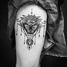 Водостойкая Временная тату-наклейка, Бабочка, цветок, крест, искусственная тату, флэш-тату, наклейки, художественные татуировки для девочек, женщин, мужчин 2024 - купить недорого