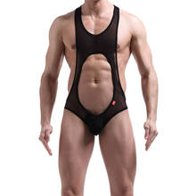 Men Shapers Sexy Singlet Unitard Lingerie Underwear Man Body Back Hollow Out Gay Bodysuit Wrestling Leotard Dace Wear 2024 - buy cheap