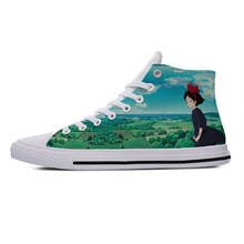 2019 moda quente alta tênis handiness sapatos casuais estúdio ghibli kiki serviço de entrega kawaii miyazaki hayao engraçado bonito 90s 2024 - compre barato