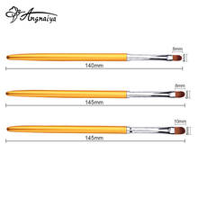 ANGNYA 1 шт. Профессиональная деревянная ручка 4 #6 #8 # кисть для дизайна ногтей акриловый УФ-Гель-лак Типсы 3D Дизайн Рисование ручка инструменты для самостоятельного маникюра 2024 - купить недорого