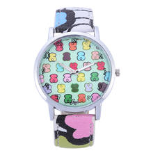 Женские часы 2020 новые модные брендовые часы Женские кварцевые наручные часы с кожаным ремешком женские повседневные часы с медведем reloj mujer 2024 - купить недорого