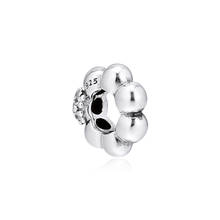 DIY Fits for Pandora Charms Bracelets Necklace 925 Sterling Silver Polished & Pave Bead Spacer Beads Jewelry Free Shipping 2024 - buy cheap